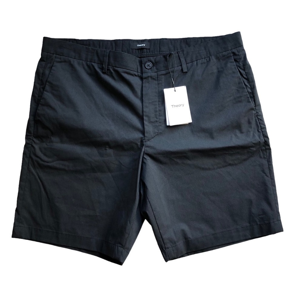 Theory NWT Mens Flat Front Golf Shorts Black  W38